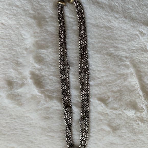 David Yurman layered Pave Diamond Necklace (ONLY) - Picture 6 of 8
